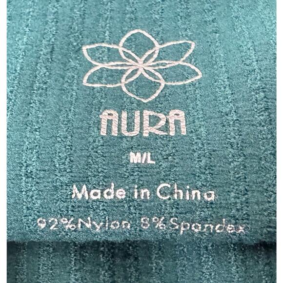 Aura ribbed Deep Teal bandeau top Women’s Size Medium/Large Brand New Nwts - Picture 3 of 6